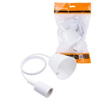 Патрон пластиковый Е27 с подвесом 1 м, белый TDM  SQ0335-0061  TDM