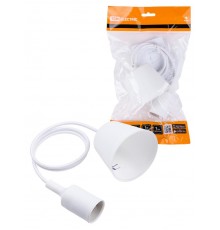 Патрон пластиковый Е27 с подвесом 1 м, белый TDM  SQ0335-0061  TDM