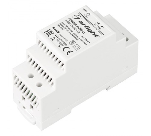 Блок питания ARV-DR30-12 (12V, 2A, 24W) (Arlight, IP20 DIN-рейка)  034671  Arlight