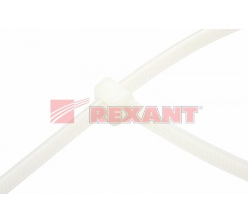 Стяжкa нейлоновая 250 x 4,8 мм, белая (упак. 100 шт)  07-0250-5  REXANT