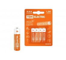 Элементы питания LR03 AAA Alkaline 1,5V BP-4   SQ1702-0006  TDM