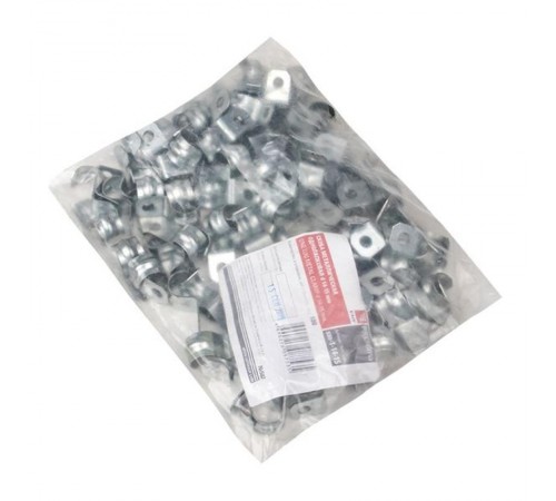 Скоба металлическая однолапковая СМО d14-15мм. (100шт.) EKF PROxima  sm-1-14-15  EKF