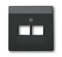 Плата центральная (накладка) для 2-постовой телекоммуникационной розетки, серия solo/future, цвет антрацит  1710-0-3615   2CKA001710A3615  ABB