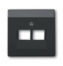 Плата центральная (накладка) для 2-постовой телекоммуникационной розетки, серия solo/future, цвет антрацит  1710-0-3615   2CKA001710A3615  ABB