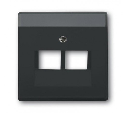 Плата центральная (накладка) для 2-постовой телекоммуникационной розетки, серия solo/future, цвет антрацит  1710-0-3615   2CKA001710A3615  ABB