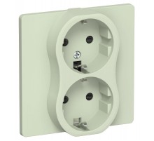 FLITE Розетка 2-ая с заземлением со шторками 16А РСш12-0-К-ФлП панг  FI-R24C-16-K92  IEK