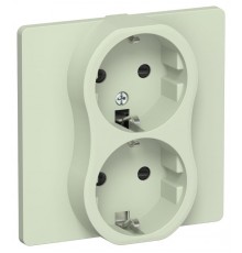 FLITE Розетка 2-ая с заземлением со шторками 16А РСш12-0-К-ФлП панг  FI-R24C-16-K92  IEK