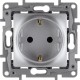 Etika Алюминий Розетка с заземлением, винтовые клеммы, 16А, 250 В  672421  Legrand
