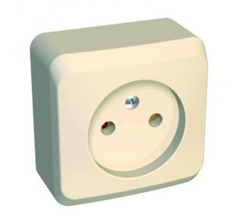 Этюд Кремовый О/У Розетка без заземления без шторок  PA16-001K  SE