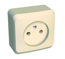 Этюд Кремовый О/У Розетка без заземления без шторок  PA16-001K  SE