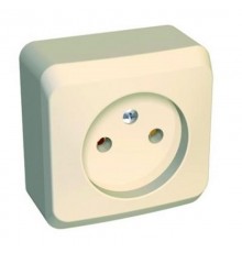 Этюд Кремовый О/У Розетка без заземления без шторок  PA16-001K  SE