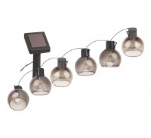 Светильник садовая гирлянда 10 подсвечиваемых светодиодами лампочек ERAGS08-06 длина 3,8 м, IP44 питание от солнечной батареи  Б0038506  ЭРА