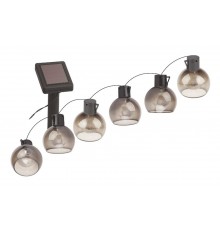 Светильник садовая гирлянда 10 подсвечиваемых светодиодами лампочек ERAGS08-06 длина 3,8 м, IP44 питание от солнечной батареи  Б0038506  ЭРА