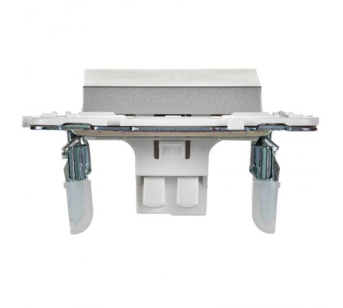 SKANDY Выключатель 1-клавишный проходной 10А SK-V02S серебряный  SK-V12-0-10-K23  IEK