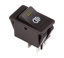 Выключатель клавишный 12V 35А (4с) ON-OFF с желтой LED подсветкой  36-4442  REXANT