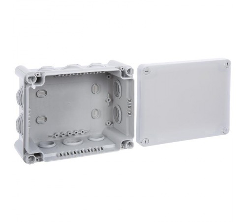 Коробка прямоугольная - 180x140x86 - Программа Plexo - IP 55 - IK 07 - серый - 10 кабельных вводов - 750 °C  092052  Legrand