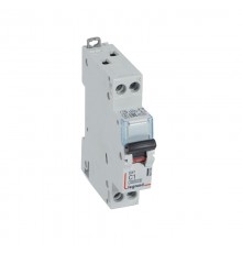 Выключатель автоматический двухполюсный (1 мод. 1п+N) DX3 6000 1А C 10кА  407734  Legrand