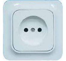 Розетка эльба без з/к белая  Э1-02-10  Рувинил