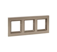 3 - местная рамка, IP44, шампань, пластик Эпика  UP1-FPC-03-44 EKF