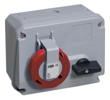 Розетка с выключателем и механической блокировкой 416MHS6W, 16A, 3P+N+E, IP67, 6ч  2CMA167818R1000  ABB