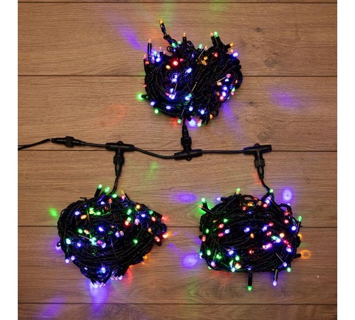 Гирлянда "LED ClipLight" 24V, 3 нити по 20 м, свечение с динамикой, цвет диодов Мульти  323-309  NEON-NIGHT