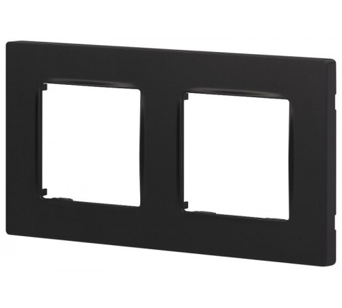 Рамка для розеток и выключателей  Серия 12 12-5202-05 на 2 поста, Классик, антрацит  Б0067789  ЭРА