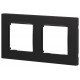 Рамка для розеток и выключателей  Серия 12 12-5202-05 на 2 поста, Классик, антрацит  Б0067789  ЭРА