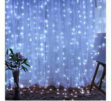 Гирлянда световая  Дождь/Занавес 3*2 м, ЕNIGW - 320W  , 320  диодов, холодный белый, 8 режимов, 220V, IP20  Б0051874  ЭРА