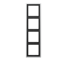 Рамка для вертикальной и горизонтальной установки, 4 поста; металл; алюминий; Aluminium  AL2984  Jung