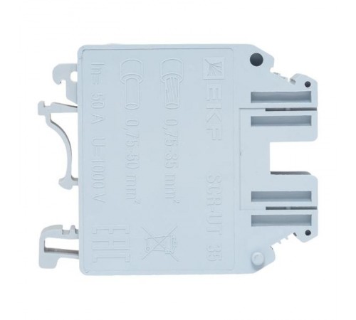 Клеммная колодка винтовая 35 UT серая  scr-ut-35-g  EKF