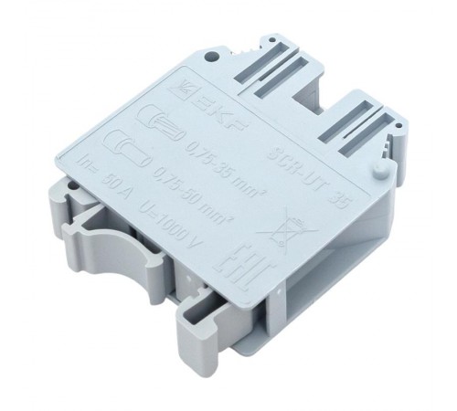 Клеммная колодка винтовая 35 UT серая  scr-ut-35-g  EKF