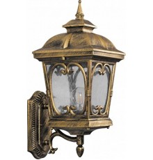 Светильник садово-парковый PL135 100W 230V E27 216*330*550мм черное золото (на стену вверх)  11314  FERON