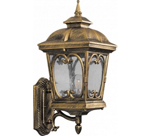 Светильник садово-парковый PL135 100W 230V E27 216*330*550мм черное золото (на стену вверх)  11314  FERON