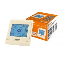 Термостат для теплых полов электронный сенсорный ТТПЭ-2 16А 250В с датчиком 3м сл кость  SQ2503-0004  TDM