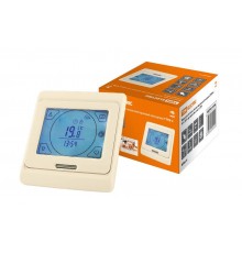 Термостат для теплых полов электронный сенсорный ТТПЭ-2 16А 250В с датчиком 3м сл кость  SQ2503-0004  TDM