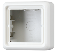 Коробка накладная  с рамкой, 1-кратная, белая  CD581AWW  Jung