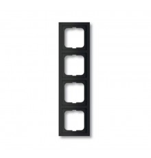 Рамка 4-постовая, серия, серия solo/future, цвет чёрный бархат  1754-0-4422   2CKA001754A4422  ABB