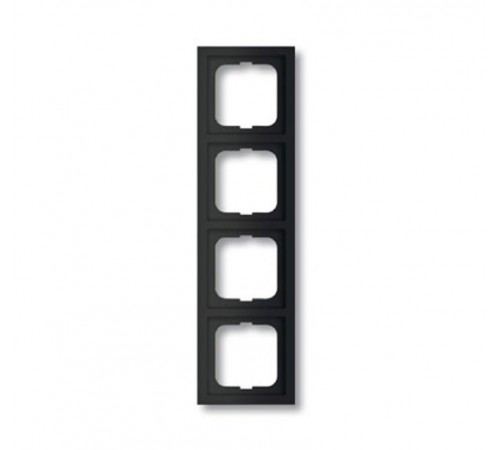 Рамка 4-постовая, серия, серия solo/future, цвет чёрный бархат  1754-0-4422   2CKA001754A4422  ABB