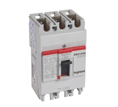 DRX125 термомагнитный 20A 3П 20KA  027021  Legrand