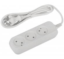 Удлинитель электрический ЭРА UDL-10-315 Greenline 3 розетки без заземления 1,5м ПВС 2x0.75мм2   Б0065048  ЭРА