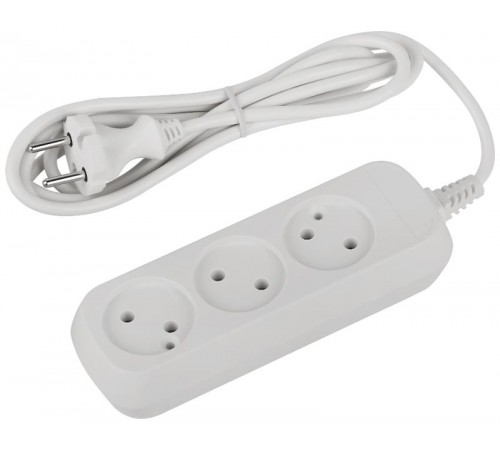 Удлинитель электрический ЭРА UDL-10-315 Greenline 3 розетки без заземления 1,5м ПВС 2x0.75мм2   Б0065048  ЭРА