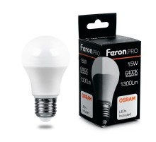 Лампа светодиодная .PRO LB-1015 Шар E27 15W 6400K OSRAM LED  38037  Feron