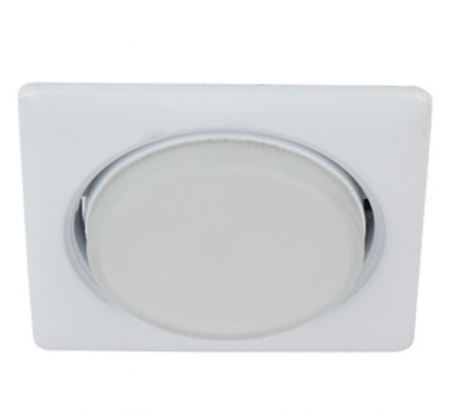 Светильник встраиваемый точечный под лампу GX53 KL71 WH /1 (к) квадр., 220V, 13W, белый  Б0048960  ЭРА