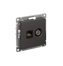 AtlasDesign Базальт Розетка 2-ая TV + компьютерная RJ45, кат. 5Е  ATN001489  SE