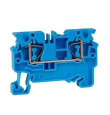 Клемма проходная пружинная OptiClip CX-10-I-BU-57A-(0,2-10)-синий  289718  КЭАЗ