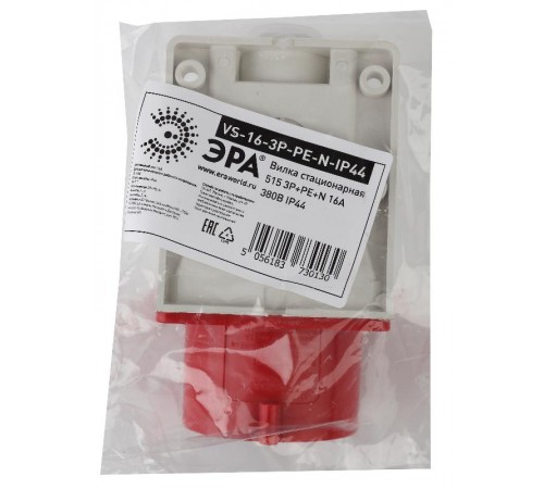 Вилка стационарная 515 3Р+РЕ+N 16А 380В IP44  Б0032857  ЭРА