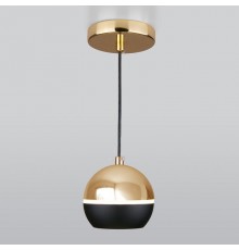 Подвес потолочный DLS023 9W 4200K черный/золото 9Вт Eurosvet  a047804  Elektrostandard