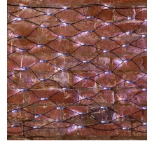 Гирлянда "Сеть" 2х0,7м, черный ПВХ, 176 LED Белые  215-011  NEON-NIGHT