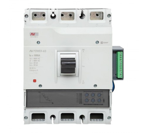 Выключатель автоматический AV POWER-4/3 1000А 50kA ETU2.2  mccb-43-1000-2.2-av  EKF