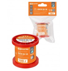 Припой ПОСК 50-18, проволока, ГОСТ 21931-76, 1 мм, 100 г, катушка, инд. упак., "Алмаз"  SQ1025-1818  TDM